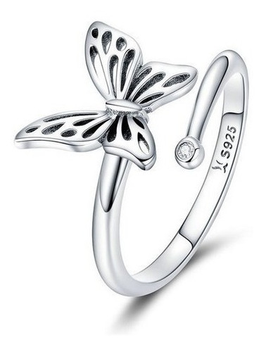 Anillo Mariposa Ajustable Para Mujer Fabricado En Plata 925