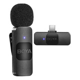 Microfone Boya By-v10 Lapela Sem Fio Wireless Conexão Tipo C