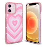 Funda Ook Para iPhone 12/12 Pro Pink Heart