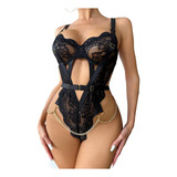 Body Con Encajes Flores Sexy Elegante Para Mujer