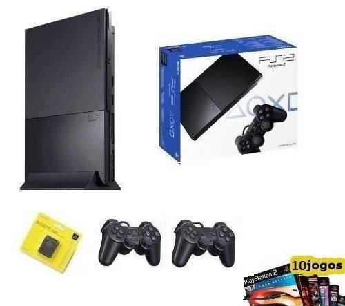 Playstation 2 Slim Play2 Play Completo + 10 Jogos + Garantia