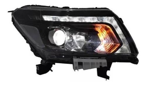 Faro Np300 Frontier 2017 2018 Al 2022 Full Led Negro Derecha