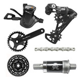 Kit 9v Transmissão Bike Sunrace 1x9v Mtb Com K7 11-50d