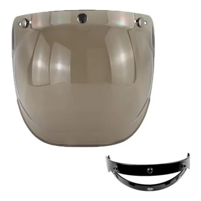 Mica Burbuja Con Sistema Abatible Casco 3\u002F4 Motocicleta Lente Humo | MercadoLibre