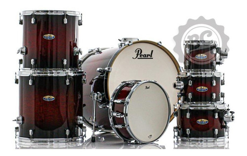 Bateria Pearl Decade Red 20,8,10,12,14,16 (shellpack)c/caixa