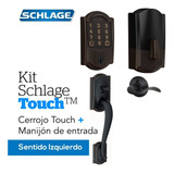 Kit Schlage Cerrojo Digital Touch Be489w Camelot + Manijón