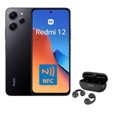 Smartfone Redmi 12 4gb 128gb Com Nfc + Fone Bluetooth
