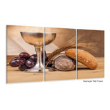 Quadros Decorativos Ceia Calice Vinho Cozinha Copa 120x60 3