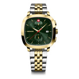 Wenger Reloj Vintage Classic Chrono, Verde, Para Caballero