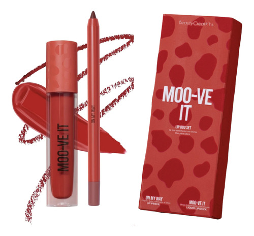 Lip Duo Set Labial Mate Liquido Delineador Beauty Creations®