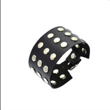 Brazalete En Cuero Con Taches