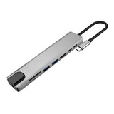 Hub Usb C Adaptador 8 Em 1 Ethernet Hdmi 4k Thunderbolt 3 M2