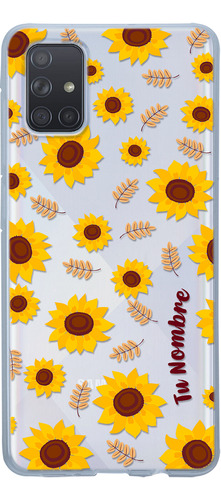 Funda Para Galaxy Girasoles Para Mujer Con Tu Nombre