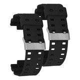 2 Correas Para Casio G-shock Ga110 Ga-110 Negro Mate