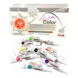 Kit De Pinturas Acrílicas Finas Para Uñas. 12pzs. Mc Nails Color Variado