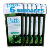 6x Ceras Roll On Para Depilação Alga/menta 100g Depil Bella