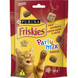 Petisco  Gatos  Cordeiro, Suína   Friskies Party Mix  40g
