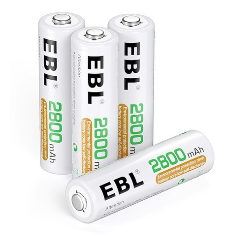 Pack 4 Pilas Recargables Doble Aa Ni-mh 2800mah Ebl