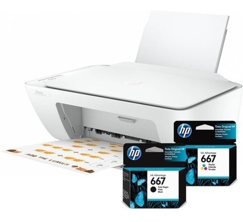 Impresora Hp Deskjet Ink Advan 2374 + Combo De Cartuchos 667