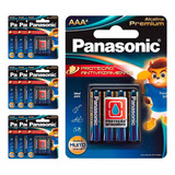 40 Pilhas Alcalinas Premium Aaa Panasonic (10 Cart)