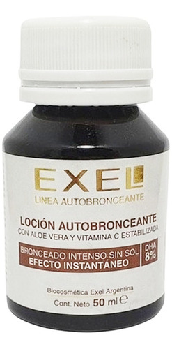 Autobronceante Sol Pleno 8% Exel Color 50ml Bronceado Verano