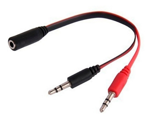 Cable Adaptador Audio Mini Plug 3,5mm A Mic Y Auricular Pc