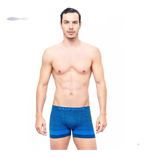 Boxer Hombre Calzoncillo Dufour Sin Costura Rayado A. 11943