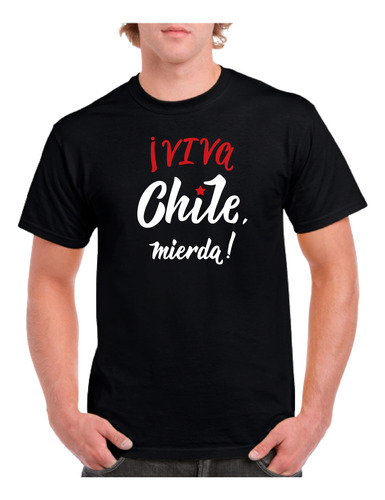 Polera Hombre Estampado Viva Chile!