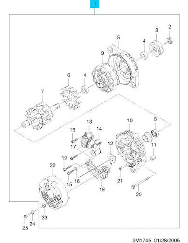  Alternador Chevrolet Spark 1.0l Partsmall  Foto 3