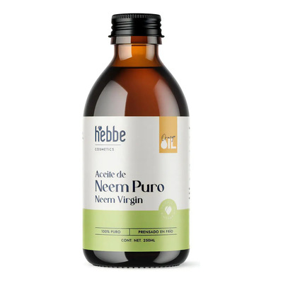 Neem Aceite Puro Orgánico Prensado en Frío Capilar y Facial antiinflamatorio anti-acne, Hebbe Cosmetics & Ludika 250ml | Meses sin interés