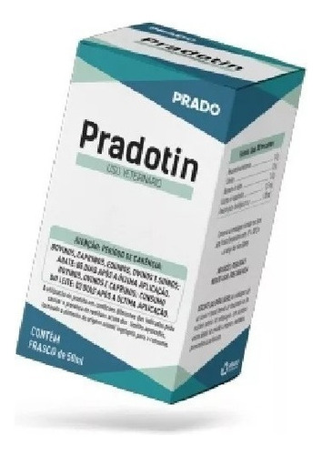 Pradotin 50 Ml | Estimulante Para Equinos Com Cafeína