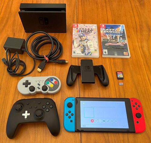 Consola Nintendo Switch Con Juegos Y Accesorios - Excelente!