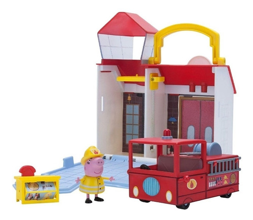 Peppa Pig Estación De Bomberos Fire Station Low Waste Nuevo 