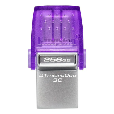 Memoria Usb-c + Usb-a Kingston Dtmicro Duo 3c 256gb 200mb\u002Fs Color Violeta | Envío gratis