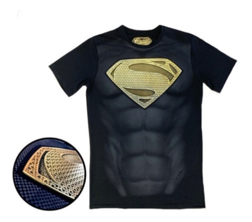 Playera Superman Logo Dorado Toon Original 