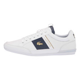 Tenis Lacoste Original Chaymon Hombre Casual Blanco Piel