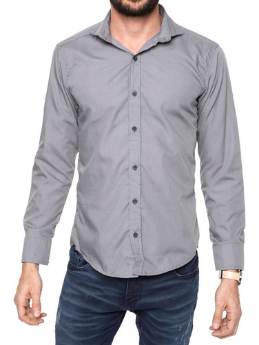 Envio Gratis Camisa Entallada Hombre Elastizada Slim Fit