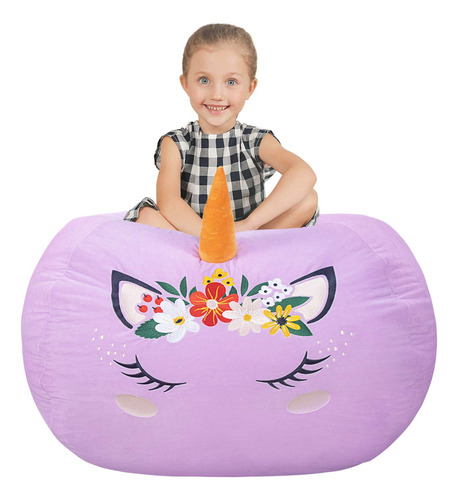 Funda Almacenamiento Peluches Terciopelo Grande 80 Cm Organi