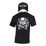 Camiseta Y Gorra Guns And Roses Hombre 100%algodon