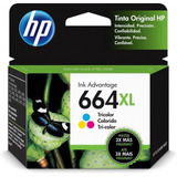 Cartucho Hp 664xl Alto Rendimiento Tricolor, 330 Páginas