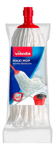 Vileda Maxi Mop Repuesto Mopa Lampazo Algodón Limpieza Largo