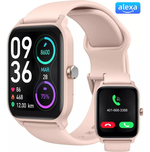 Smartwatch Mujer Hombre Reloj Inteligente Bt Llamadas Alexa