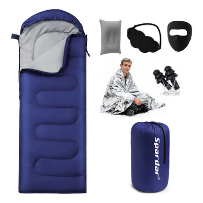 Sleeping Bag Spardar SD02 Saco de Dormir Camping Azul Impermeable con Accesorios | Envío gratis