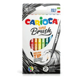 Plumones Super Brush 10 Colores Carioca