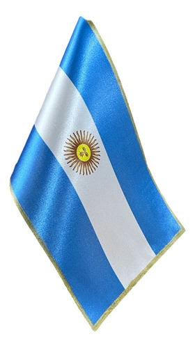 Bandera Argentina De Escritorio En Tela Tafeta * 15x25cm *