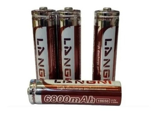 X10 Baterias 18650 Recargable 4.2v 6800mah Para Linterna Led