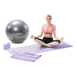 Kit Set Combo Yoga Head Pelota Estera Toalla Bloque Fitness