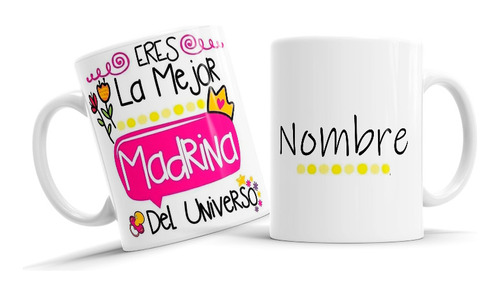 Taza Ceramica, La Mejor Madrina, 11oz, Personalizada