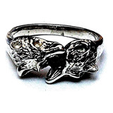 Anillo De Coyotes Para Dama En Plata Ley.925 Sterling