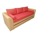 Divan Tapizado Chenille Sofa Cama 1 O 2 Plazas Automatico